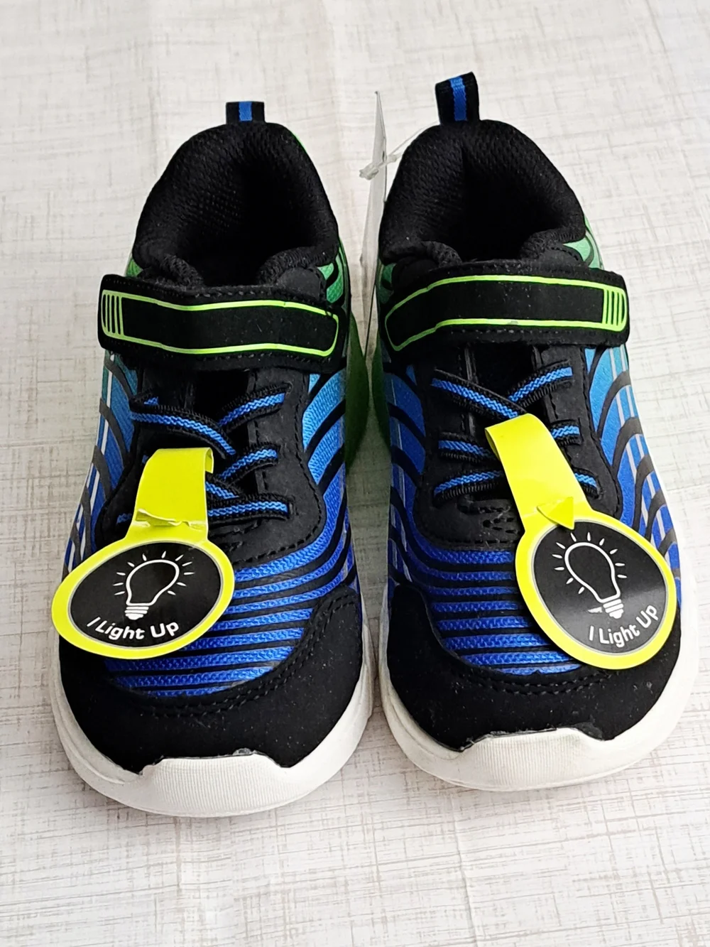 Athletic Works Kids Light-Up Sneakers in Blue & Green